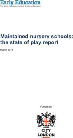 Maintained nursery schools: the state of play report - Early Education