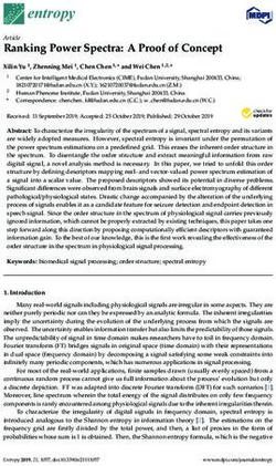 Ranking Power Spectra: A Proof of Concept - MDPI