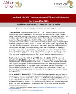 Outbreak Brief #67: Coronavirus Disease 2019 (COVID-19) Pandemic - HumanitarianResponse