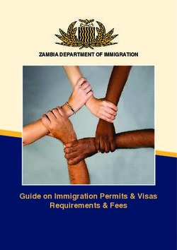 Guide on Immigration Permits & Visas Requirements & Fees - ZAMBIA DEPARTMENT OF IMMIGRATION