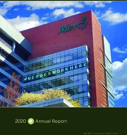 2020 AnnualReport MERCY HEALTH SERVICES - Mercy Medical Center