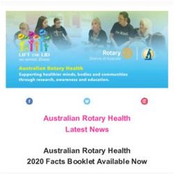 Australian Rotary Health Australian Rotary Health 2020 Facts Booklet Available Now
