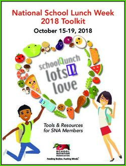 L lu National School Lunch Week 2018 Toolkit - October 15-19, 2018 - School Nutrition Association