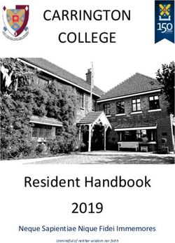 CARRINGTON COLLEGE - Resident Handbook 2019 Neque Sapientiae Nique Fidei Immemores