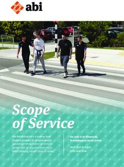 Scope of Service - ABI Rehabilitation Services