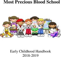 Most Precious Blood School - Early Childhood Handbook 2018-2019