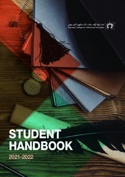 STUDENT HANDBOOK 2021-2022 - Emirates College for Advanced ...