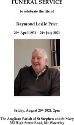 FUNERAL SERVICE Raymond Leslie Price - to celebrate the life of - Friday, August 20th 2021, 2pm