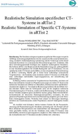 Realistische Simulation spezifischer CT- Systeme in aRTist 2 Realistic Simulation of Specific CT-Systems in aRTist 2