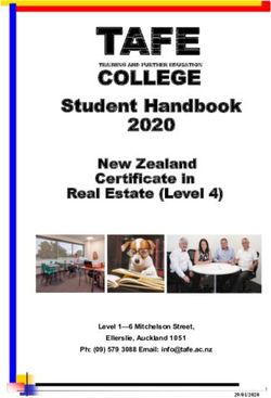 TAFE COLLEGE Student Handbook 2020 - TAFE College (NZ)