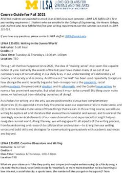 Course Guide for Fall 2021 - UM LSA