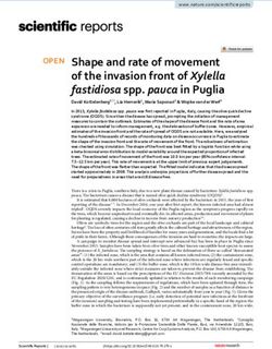 Shape and rate of movement of the invasion front of Xylella fastidiosa spp. pauca in Puglia - Nature