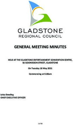 GENERAL MEETING MINUTES - HELD AT THE GLADSTONE ENTERTAINMENT CONVENTION CENTRE, 56 GOONDOON STREET, GLADSTONE On Tuesday 18 May 2021 Commencing ...