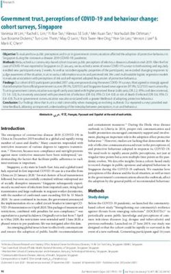Government trust, perceptions of COVID-19 and behaviour change: cohort surveys, Singapore - Bulletin of the World Health Organization