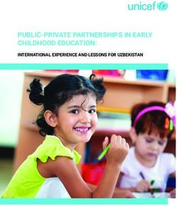 PUBLIC-PRIVATE PARTNERSHIPS IN EARLY CHILDHOOD EDUCATION: INTERNATIONAL EXPERIENCE AND LESSONS FOR UZBEKISTAN - UNICEF