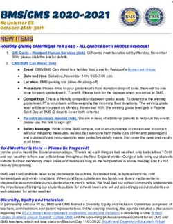 BMS/CMS 2020-2021 NEW ITEMS October 26th-30th - Bedford Middle School