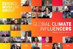 GLOBAL CLIMATE INFLUENCERS - ANNUAL REVIEW 2020-21 TOWARDS NET ZERO - Science Museum Group