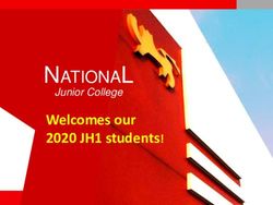 NATIONA L Welcomes our 2020 JH1 students! - Junior College - National Junior College