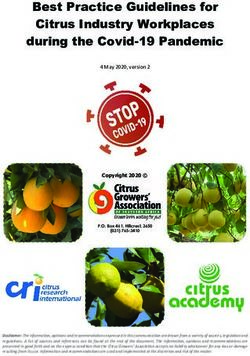 Best Practice Guidelines for Citrus Industry Workplaces during the Covid-19 Pandemic