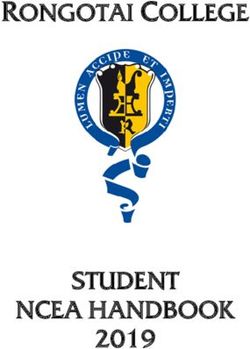 RONGOTAI COLLEGE - STUDENT NCEA HANDBOOK 2019