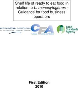 Shelf life of ready to eat food in relation to L. monocytogenes - Guidance for food business operators - First Edition 2010