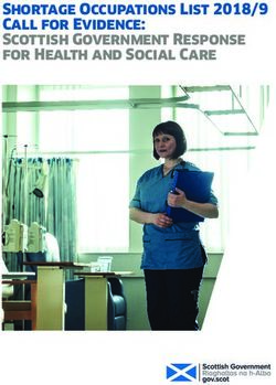 Shortage Occupations List 2018/9 Call for Evidence: Scottish Government Response for Health and Social Care - PRgloo