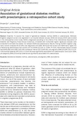 Original Article Association of gestational diabetes mellitus with preeclampsia: a retrospective cohort study