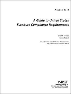 A Guide to United States Furniture Compliance Requirements - NISTIR 8119 Lisa M. Benson Karen Reczek