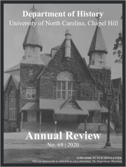 Annual Review - Department of History University of North Carolina, Chapel Hill - UNC History Department