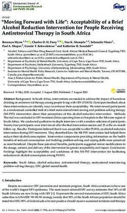 "Moving Forward with Life": Acceptability of a Brief Alcohol Reduction Intervention for People Receiving Antiretroviral Therapy in South Africa - MDPI