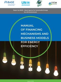 MANUAL OF FINANCING MECHANISMS AND BUSINESS MODELS FOR ENERGY EFFICIENCY - Report by BASE - Basel Agency for Sustainable Energy for UN Environment