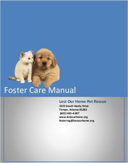 Foster Care Manual Lost Our Home Pet Rescue - 2323 South Hardy Drive Tempe, Arizona 85282 (602) 445-6387 www.lostourhome.org