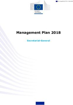 Management Plan 2018 Secretariat-General - European Commission
