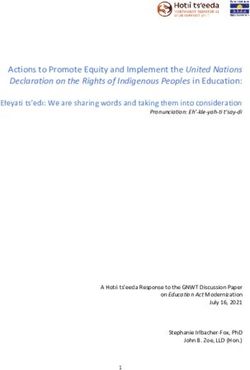 Actions to Promote Equity and Implement the United Nations Declaration on the Rights of Indigenous Peoples in Education: Ełeyati ts'edı: We are ...