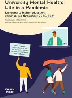 University Mental Health: Life in a Pandemic - Student Minds