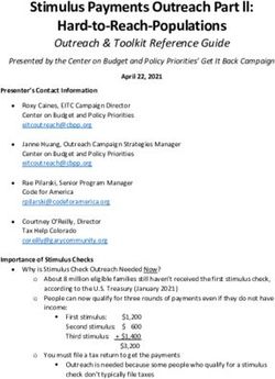 Stimulus Payments Outreach Part ll: Hard-to-Reach-Populations - Get It Back Campaign