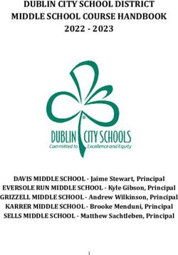 DUBLIN CITY SCHOOL DISTRICT MIDDLE SCHOOL COURSE HANDBOOK
