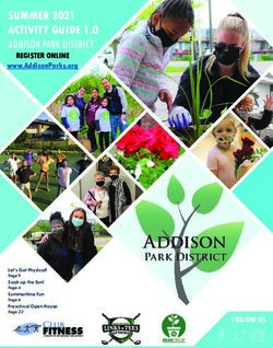 SUMMER 2021 ACTIVITY GUIDE 1.0 ADDISON PARK DISTRICT - REGISTER ONLINE - FOLLOW US