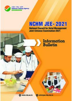 NCHM JEE- 2021 National Council for Hotel Management Joint Entrance Examination-2021 - nta.nic.in