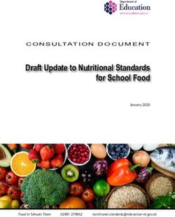 Draft Update to Nutritional Standards for School Food - CONSULTATION DOCUMENT January 2020