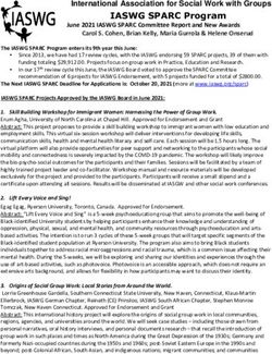 International Association for Social Work with Groups IASWG SPARC Program