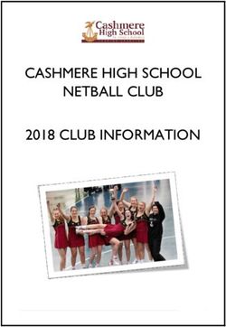 CASHMERE HIGH SCHOOL NETBALL CLUB 2018 CLUB INFORMATION - Sporty