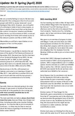 Update No 9: Spring (April) 2020 - Somerset Environmental ...