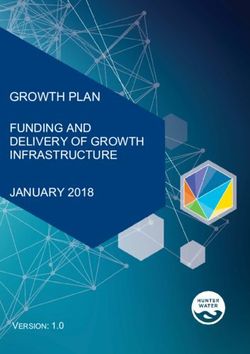 GROWTH PLAN FUNDING AND DELIVERY OF GROWTH INFRASTRUCTURE JANUARY 2018 - VERSION: 1.0 - Hunter Water