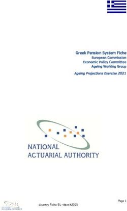 Greek Pension System Fiche European Commission Economic Policy Committee Ageing Working Group - Ageing Projections Exercise 2021