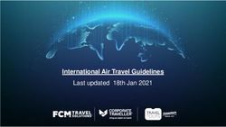 International Air Travel Guidelines - Last updated 18th Jan 2021