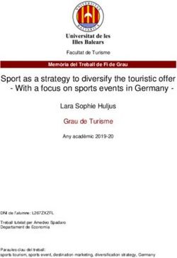 Sport as a strategy to diversify the touristic offer - With a focus on sports events in Germany - With a focus ...