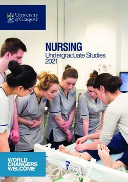 NURSING Undergraduate Studies 2021 - University of Glasgow