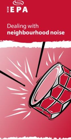 Dealing with neighbourhood noise