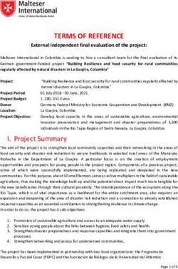 TERMS OF REFERENCE - Malteser ...